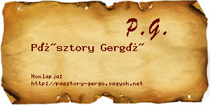 Pásztory Gergő névjegykártya