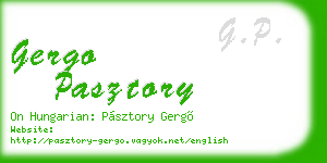 gergo pasztory business card
